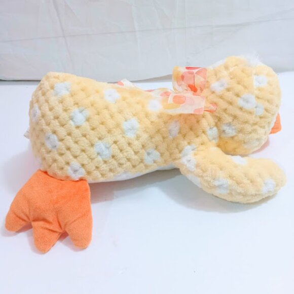 Yellow Duck Plush Stuffed Animal Toy Orange Laying Down Bow 15 in. Plush - Picture 4 of 9